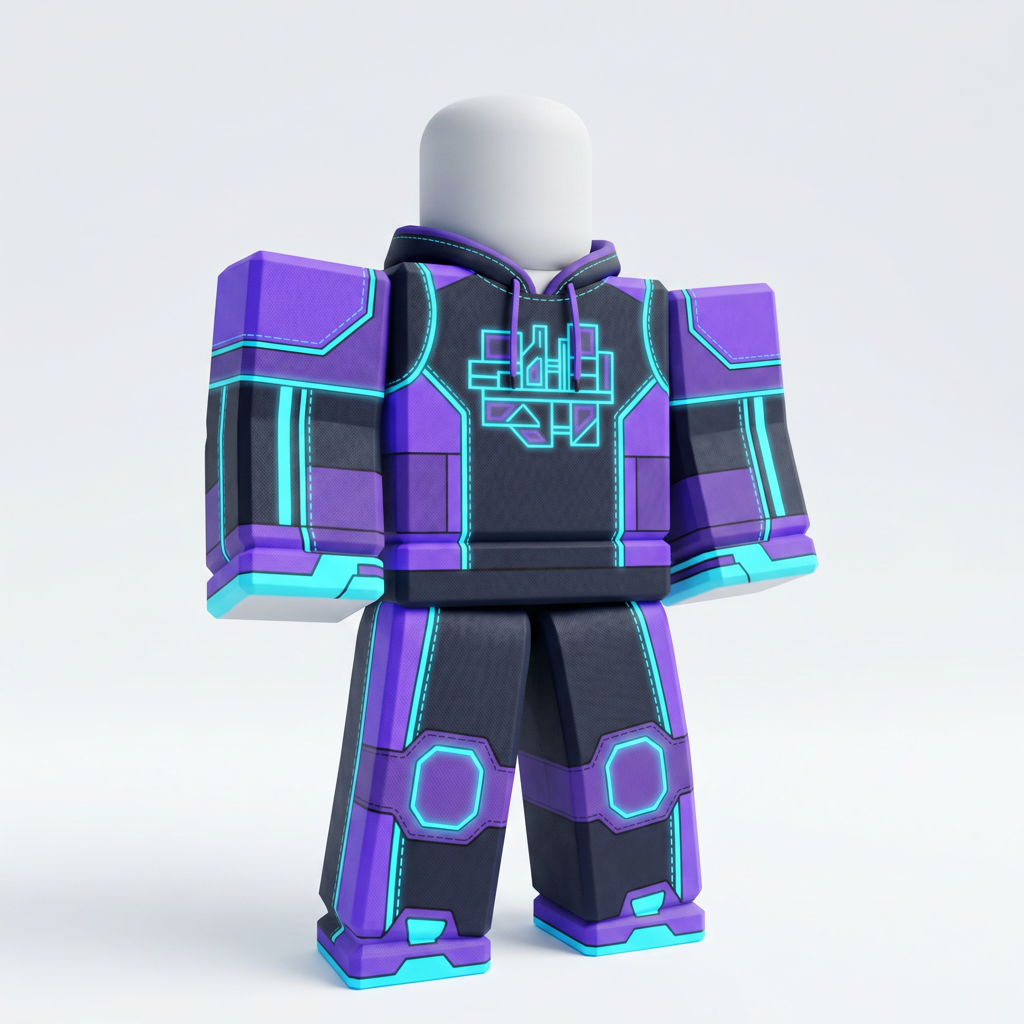 Neon Streetwear Creator Roblox skin preview in homepage hero